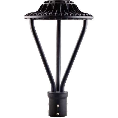 Image of a 100W LED Area Light Post Top offered by Greenlogic, designed to significantly reduce energy consumption. This superior lighting solution provides bright and efficient illumination for parking areas, demonstrating Greenlogic's commitment to smart, cost-effective, and eco-friendly LED Lighting Solutions.