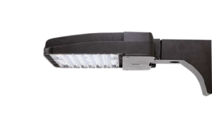 Image of the medium size Advanced Area LED Light offered by Greenlogic. This robust and versatile LED lighting solution, with its die-cast aluminum housing, provides superior outdoor illumination and is adaptable for various applications, showcasing Greenlogic's commitment to flexible and reliable LED Lighting Solutions.
