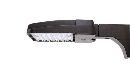 Image of the medium size Advanced Area LED Light offered by Greenlogic. This robust and versatile LED lighting solution, with its die-cast aluminum housing, provides superior outdoor illumination and is adaptable for various applications, showcasing Greenlogic's commitment to flexible and reliable LED Lighting Solutions.