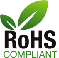 Image of the RoHS Compliant logo, indicating that Greenlogic's LED Lighting Solutions adhere to the Restriction of Hazardous Substances (RoHS) standards. This certification demonstrates Greenlogic's commitment to producing environmentally friendly and safe LED Lighting Solutions.
