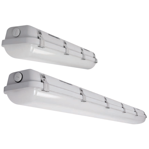 Image of the Vapor Tight CCT3, a robust and versatile LED lighting solution. This durable product, housed in a sturdy polycarbonate casing, offers selectable wattages, energy efficiency, and a long lifespan, making it an ideal choice for demanding commercial environments.