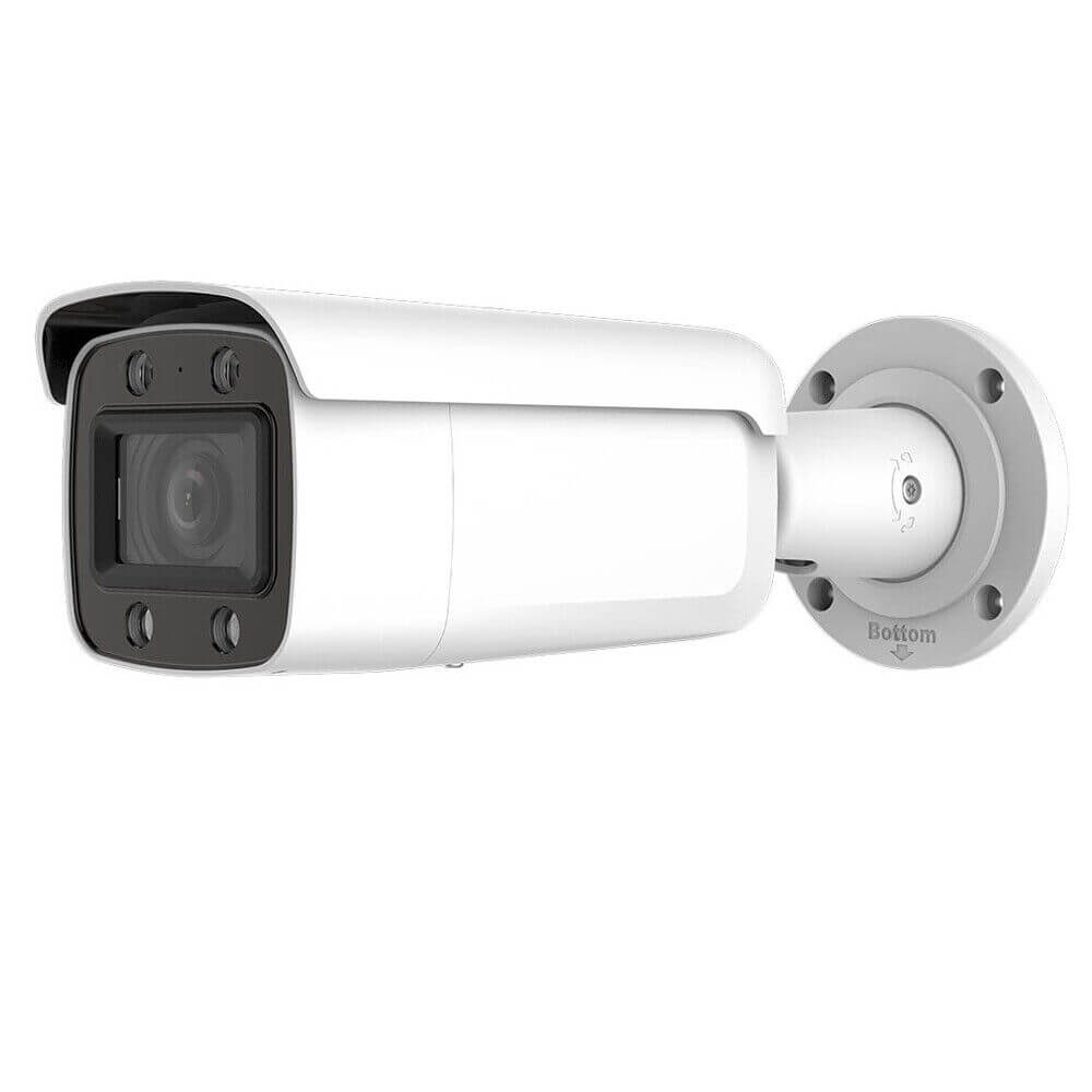 Isolated image of an advanced LTS License Plate Reader (LPR) Camera, a high-performance security camera for accurate license plate recognition, from Greenlogic.